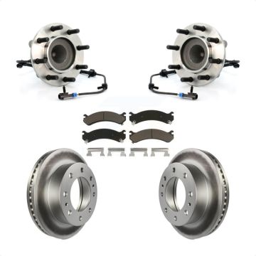 Front Hub Bearing Coated Brake Rotor & Pad Kit For Chevrolet Express 3500 GMC Savana 4500 KBB-121336