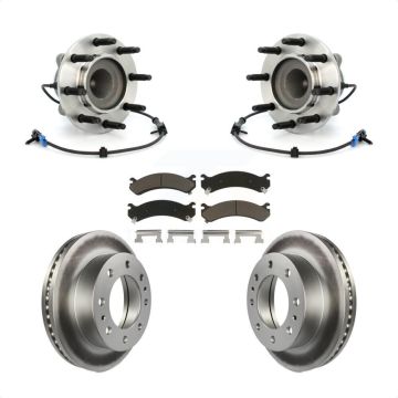 Front Hub Bearing Assembly Coat Brake Rotor Pad Kit For Chevrolet Express 4500 GMC Savana KBB-121338