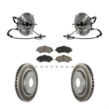 Front Hub Bearing Coated Brake Rotor Pads Kit For Dodge Grand Caravan Chrysler Town & Ram KBB-121344