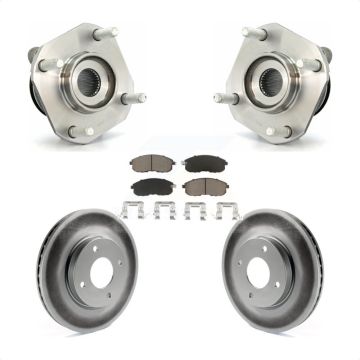 Front Hub Bearing Assembly Coated Disc Brake Rotor And Ceramic Pads Kit For Nissan Sentra KBB-121351