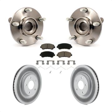 Front Hub Bearing Assembly Coated Disc Brake Rotors And Pads Kit For Nissan Rogue Select KBB-121352