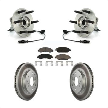 Front Hub Bearing Coat Brake Rotor Pads Kit For Chevrolet Avalanche Cadillac GMC Tahoe XL KBB-121358