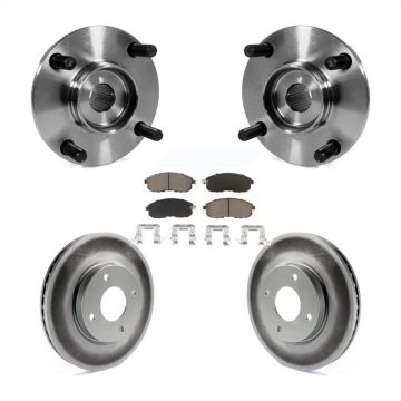 Front Hub Bearing Assembly Coated Disc Brake Rotors And Pads Kit For Nissan Versa Cube KBB-121364