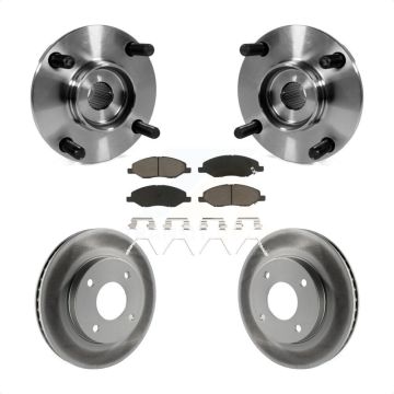 Front Hub Bearing Coat Brake Rotor Pad Kit For Nissan Versa 1.6L with Non-ABS 4-Wheel ABS KBB-121365