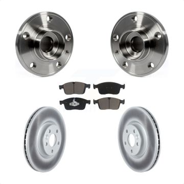 Front Hub Bearing Assembly Coated Disc Brake Rotors And Ceramic Pads Kit For Volvo XC60 KBB-121374