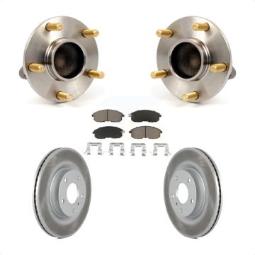 Front Hub Bearing Assembly Coated Disc Brake Rotor & Pad Kit For Nissan 350Z INFINITI G35 KBB-121386