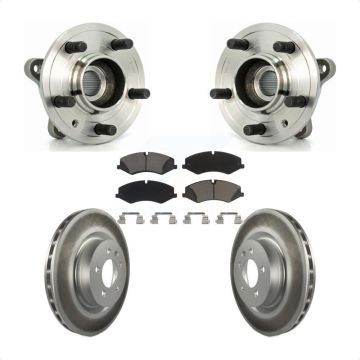 Front Hub Bearing Assembly Coated Disc Brake Rotor Pad Kit For Land Rover Range Sport LR4 KBB-121388