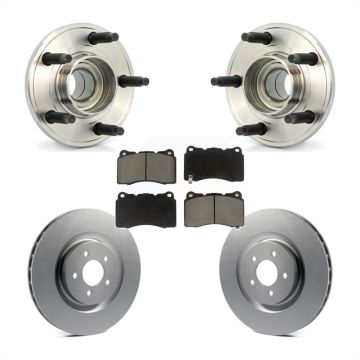Front Hub Bearing Assembly Coated Disc Brake Rotors And Ceramic Pads Kit For Ford Mustang KBB-121391