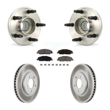 Front Hub Bearing Assembly Coated Disc Brake Rotors And Ceramic Pads Kit For Ford Mustang KBB-121392
