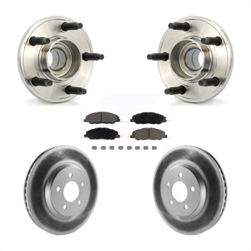 Front Hub Bearing Assembly Coated Disc Brake Rotors And Ceramic Pads Kit For Ford Mustang KBB-121393