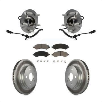 Front Hub Bearing Assembly Coated Disc Brake Rotors And Pads Kit For Ram 1500 Classic 4WD KBB-121395
