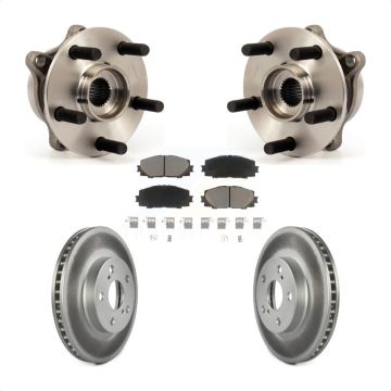 Front Hub Bearing Assembly Coat Brake Rotor Pad Kit For Toyota Prius Lexus CT200h Plug-In KBB-121398