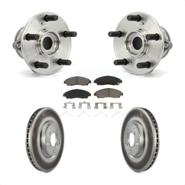 Front Hub Bearing Assembly Coated Disc Brake Rotor Pads Kit For Honda Pilot Acura MDX ZDX KBB-121403