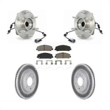 Front Hub Bearing Assembly Coated Brake Rotor & Pad Kit For 2007 INFINITI QX56 From 04 07 KBB-121404