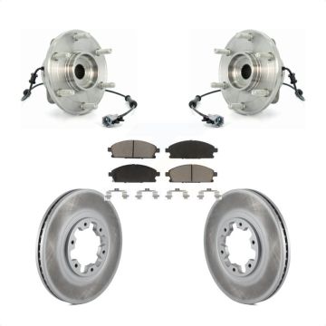 Front Hub Bearing Assembly Coated Disc Brake Rotor And Pad Kit For 2004 Nissan Pathfinder KBB-121405