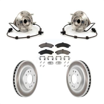 Front Hub Bearing Coat Brake Rotor Pad Kit For GMC Envoy Chevrolet Trailblazer Oldsmobile KBB-121408