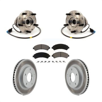Front Hub Bearing Coated Brake Rotor & Pads Kit For Chevrolet GMC Blazer S10 Jimmy Sonoma KBB-121410