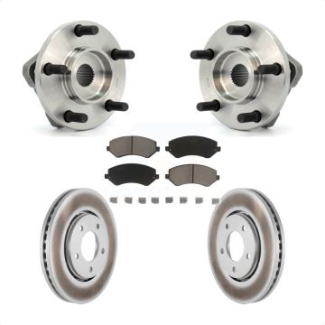 Front Hub Bearing Coated Disc Brake Rotor Pad Kit For Dodge Caravan Grand Chrysler Town & KBB-121421