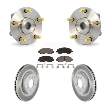 Front Hub Bearing Coated Disc Brake Rotor Pad Kit For 2006 Mitsubishi Eclipse To 10 31 05 KBB-121426