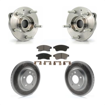 Front Hub Bearing Assembly Coated Disc Brake Rotor And Pad Kit For 2012-2013 Buick Verano KBB-121438