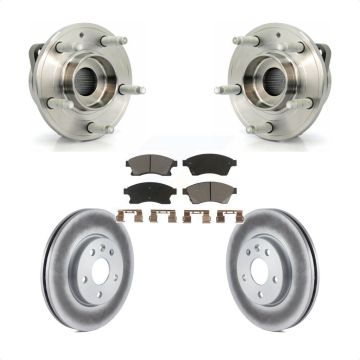 Front Hub Bearing Coated Brake Rotor Pads Kit For Chevrolet Cruze With 16" Factory Wheels KBB-121439