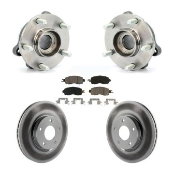Front Hub Bearing Assembly Coated Disc Brake Rotor And Ceramic Pads Kit For Nissan Altima KBB-121440