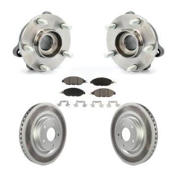 Front Hub Bearing Coated Brake Rotor & Pad Kit For Nissan Pathfinder Murano INFINITI QX60 KBB-121441