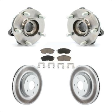 Front Hub Bearing Assembly Coated Disc Brake Rotor And Ceramic Pads Kit For Nissan Altima KBB-121442