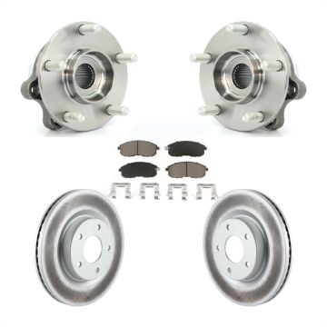 Front Hub Bearing Assembly Coated Disc Brake Rotor And Ceramic Pads Kit For Nissan Altima KBB-121443