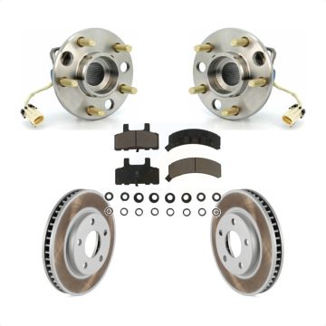 Front Hub Bearing Coated Brake Rotor & Pads Kit For Cadillac DeVille Fleetwood 60 Special KBB-121446