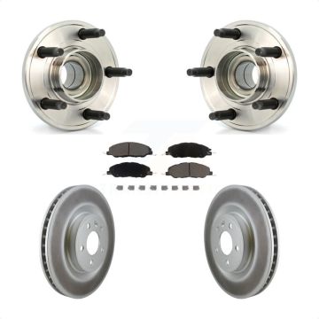 Front Hub Bearing Assembly Coated Disc Brake Rotors And Ceramic Pads Kit For Ford Mustang KBB-121451