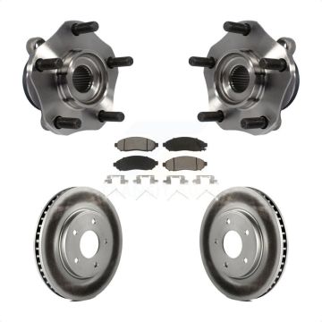 Front Hub Bearing Coated Brake Rotor Pad Kit For Nissan NV200 LEAF Chevrolet City Express KBB-121460