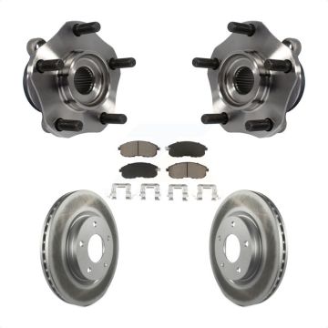Front Hub Bearing Assembly Coated Disc Brake Rotor And Ceramic Pads Kit For Nissan Sentra KBB-121462