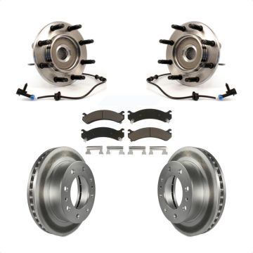 Front Hub Bearing Coat Brake Rotor Pads Kit For Chevrolet GMC Sierra 2500 HD Silverado XL KBB-121465