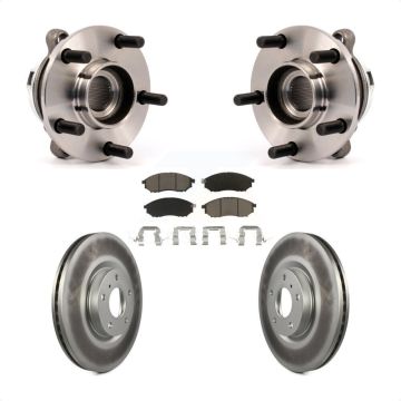 Front Hub Bearing Assembly Coated Disc Brake Rotor And Ceramic Pads Kit For Nissan Murano KBB-121471