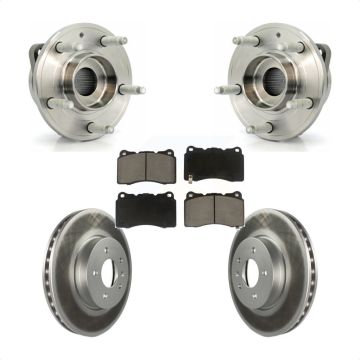 Front Hub Bearing Assembly Coated Disc Brake Rotors And Ceramic Pads Kit For Cadillac ATS KBB-121477
