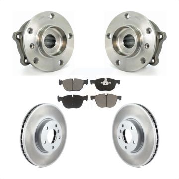 Front Hub Bearing Assembly Coated Disc Brake Rotors And Ceramic Pads Kit For BMW X5 X6 KBB-121483