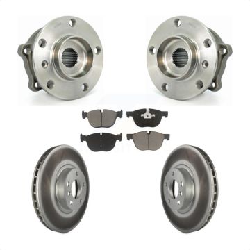 Front Hub Bearing Assembly Coated Disc Brake Rotor Pad Kit For BMW X5 X6 M12 X 1.5 Thread KBB-121484