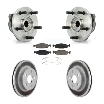Front Hub Bearing Assembly Coated Disc Brake Rotors And Pads Kit For Jeep Grand Cherokee KBB-121485