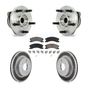 Front Hub Bearing Assembly Coated Disc Brake Rotors And Pads Kit For Jeep Grand Cherokee KBB-121486