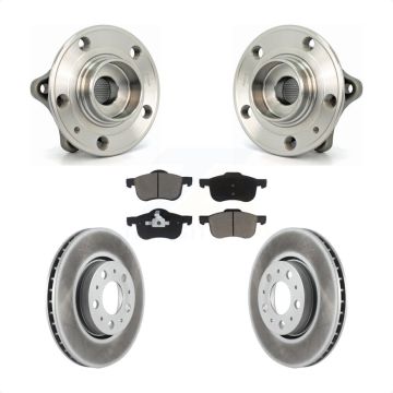 Front Hub Bearing Assembly Coated Disc Brake Rotor And Pad Kit For Volvo S60 XC70 V70 S80 KBB-121499