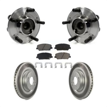Front Hub Bearing Assembly Coated Disc Brake Rotor And Pads Kit For Hyundai Genesis Coupe KBB-121505