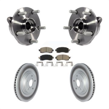 Front Hub Bearing Assembly Coated Brake Rotor Pads Kit For Subaru Forester Outback Legacy KBB-121506