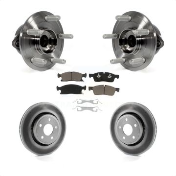 Front Hub Bearing Coated Brake Rotor And Pad Kit For Jeep Grand Cherokee Dodge Durango WK KBB-121513