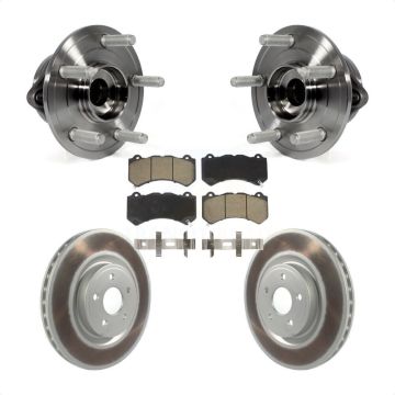 Front Hub Bearing Assembly Coat Brake Rotor Pad Kit For Jeep Grand Cherokee Dodge Durango KBB-121514