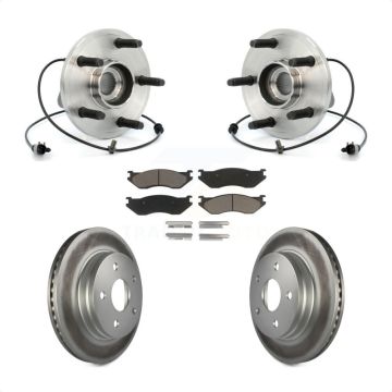 Front Hub Bearing Assembly Coated Disc Brake Rotors And Pads Kit For 2006 Dodge Durango KBB-121520