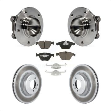 Front Hub Bearing Assembly Coated Disc Brake Rotors And Pads Kit For BMW 335i 335is 335d KBB-121521