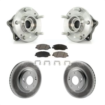 Front Hub Bearing Assembly Coated Disc Brake Rotor Pad Kit For 2007-2009 Hyundai Santa Fe KBB-121530