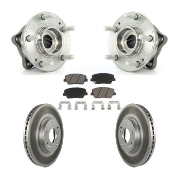 Front Hub Bearing Assembly Coated Brake Rotor & Pads Kit For Hyundai Santa Fe Kia Sorento KBB-121531