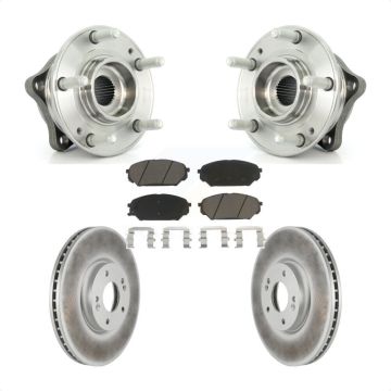 Front Hub Bearing Assembly Coated Disc Brake Rotor Pad Kit For 2007-2012 Hyundai Veracruz KBB-121532